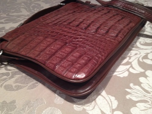 GENUINE CROCODILE LEATHER 100% BRIEFCASE LAPTOP BUSINESS BAG NEW - Picture 9 of 13