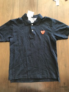 comme des garcons polo navy