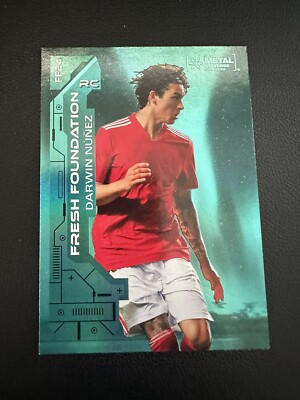 2023 Skybox Metal Universe Champions Darwin Nunez RC #FF24 Fresh Foundation Aqua