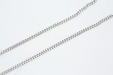 Goldkette 585 Weißgold 14 K filigran Flachpanzerkette 36 cm Ø 1,2 mm 2,50 g