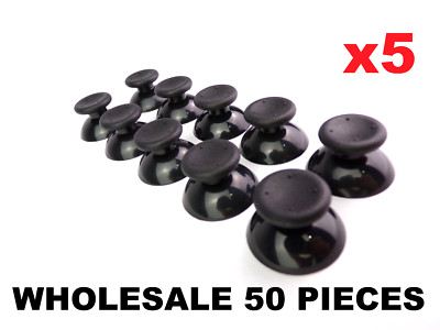 Lot of 50 Black Microsoft Xbox 360/Original Xbox Replacement Analog Thumb Sticks