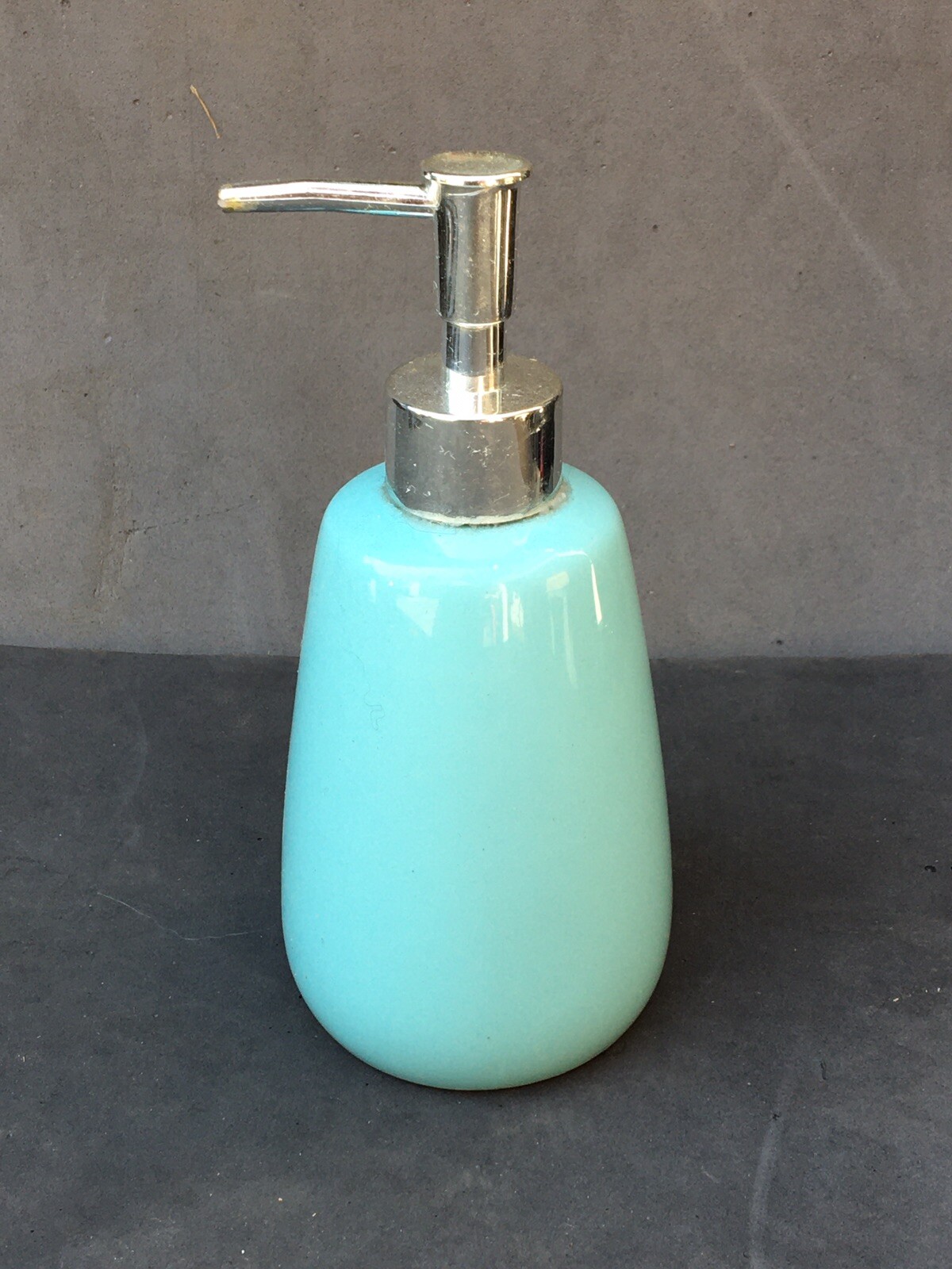 Soap Dispenser, Pump, Ceramic, Turquoise-image