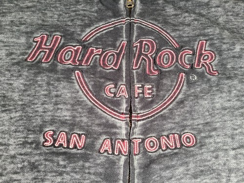 HARD ROCK CAFE Hoodie Sweatshirt Mens XL Gray San Antonio Texas Full Zip Jacket - Picture 5 of 15