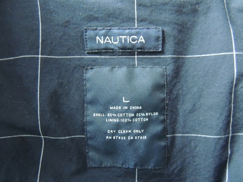 CHAQUETA CON CREMALLERA NAUTICA AZUL MEZCLA ALGODÓN TALLA LGE - Imagen 7 de 7