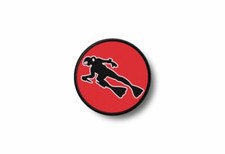 Patch badge embroidered border printed morale flag scuba diver dive diving padi