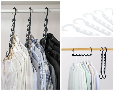 6 Stück Platzsparende Multifunktion Magische Wunder Aufhänger Schrank Organizer Kleidung