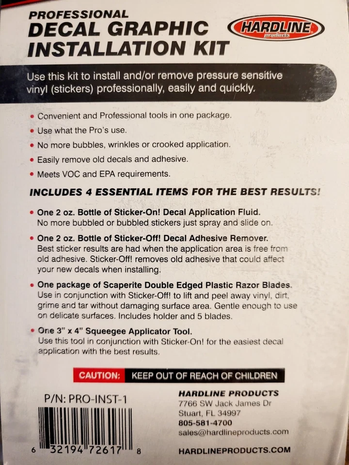 Kit de instalación gráfica calcomanía profesional Hardline Foto 4 de 4