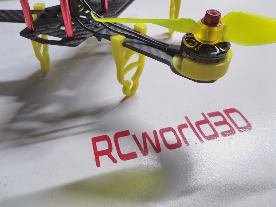 QUADCOPTER BRUSHLESS MOTOR MOUNT/BASE PROTECTOR 4PCS 3D PRINTED SOLID - PLA - Image 2 of 4