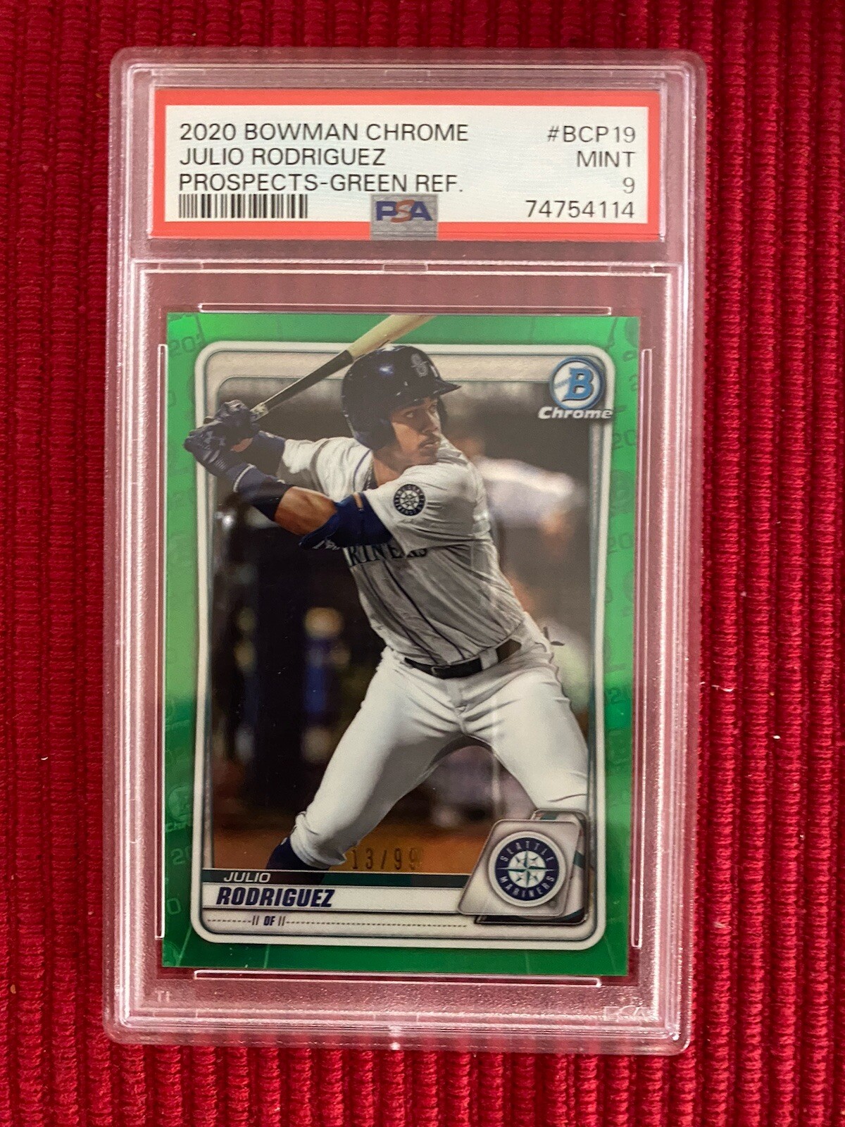 2020 bowman chrome julio rodriguez Prospect-Green Ref. Bcp-19 13/99