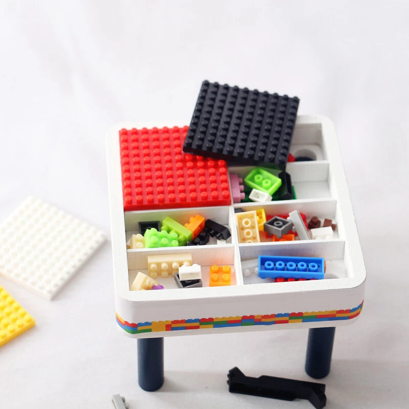 Dollhouse Miniature Children's Building Blocks Table Toy Accessories 1:12 Scale - Image 4 of 4