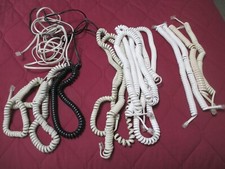 9 TELEPHONE HANDSET CORDS - 6 FT- 25FT LENGTHS WHITE BLACK IVORY BEIGE 