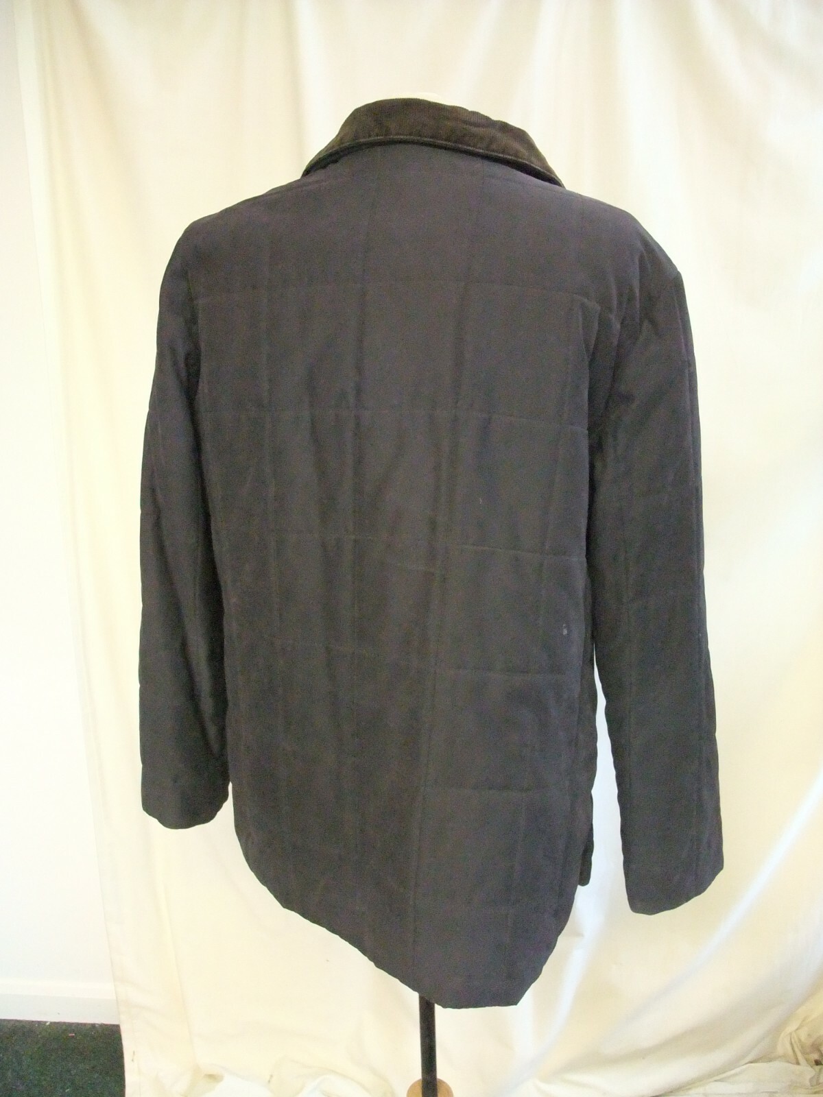 ALTRA Cappotto Donna M&S UK 14 nero trapuntato poliestere lunghezza 30" collo a contrasto 1488
