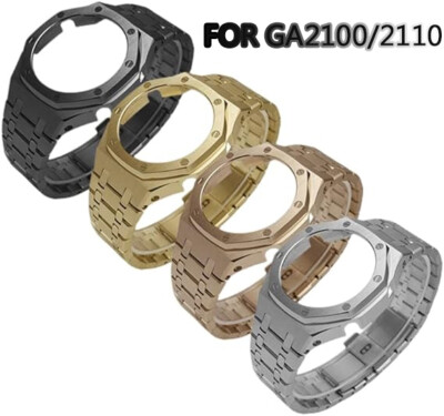 #ad For CasiOak AP Royal Oak MOD Metal Bezel Strap Kit For Casio G Shock GA2100 2110 $53.99