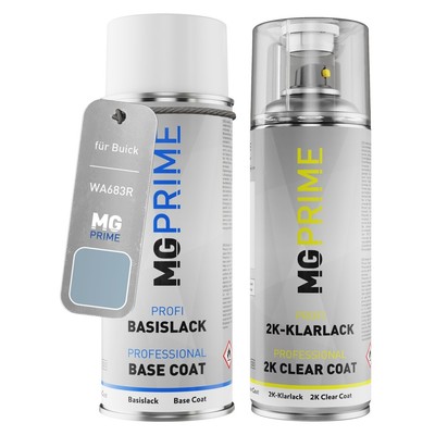 Autolack 2K Spraydosen Set für Buick WA683R Misty Lake Metallic