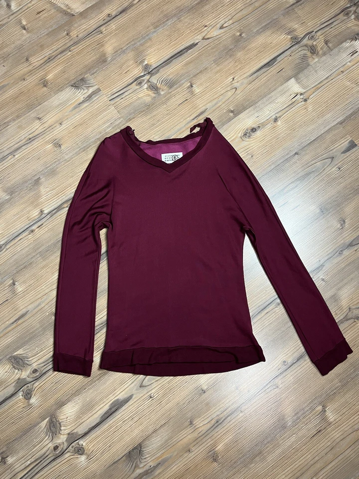 Suéter Margiela MM6 para mujer viscosa/algodón rojo granate talla M Foto 3 de 4