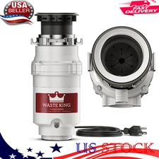 1/3 HP Garbage Disposal with Power Cord, Compact Waste Disposer for Under Sink