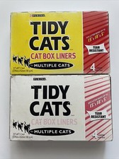 2 Boxes - Purina Tidy Cats Litter Box Liners Tear Resistant - 4 Ct Each