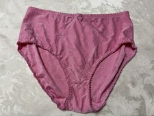 Vtg DELTA BURKE Floral Texture Second Skin 10/3X Pink Granny Brief Panties