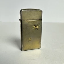 Vintage SCRIPTO Butane Lighter USA Atomic Age Star Starburst 22k Karatclad