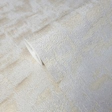 Papel pintado moderno liso texturizado gris dorado metálico imitación hormigón textura yeso