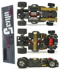 1977 Aurora AFX SpeedSteer Ultra5 Slot less Car A CHASSIS Fresh Factory Parts