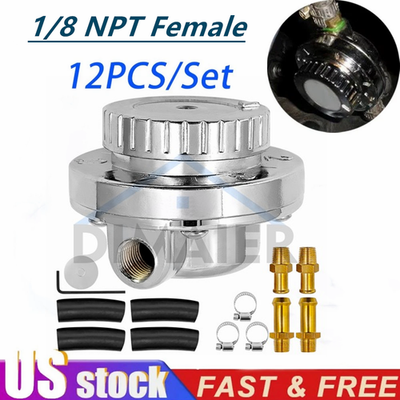 #ad #ad 1 6 PSI Universal Adjustable Fuel Pressure Regulator Kit For Carburetor Engine $14.90