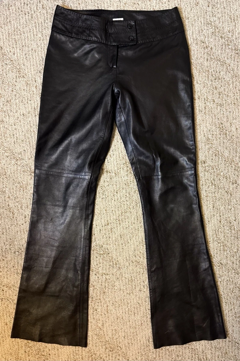 美品⭐️rich i LETHER BOOTS CUT PANTS siz48 Bootcut Leather Pants for Women for sale - eBay