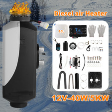 12-24v 5kw Diesel Air Heater Bluetooth App Lcd Display For Car Bus Rv Grey