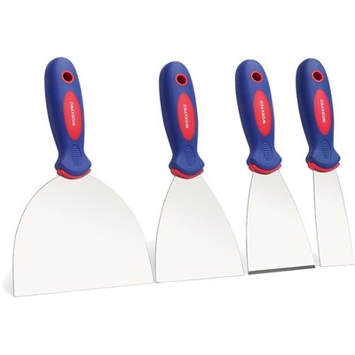 WORKRPO Painter's Spatula Set with Plastic Handle Stainless Steel Spatula Pal...