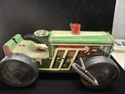 VTG MARX Tractor Tin Green Litho 1950’s Missing Farmer Stick Wind Up