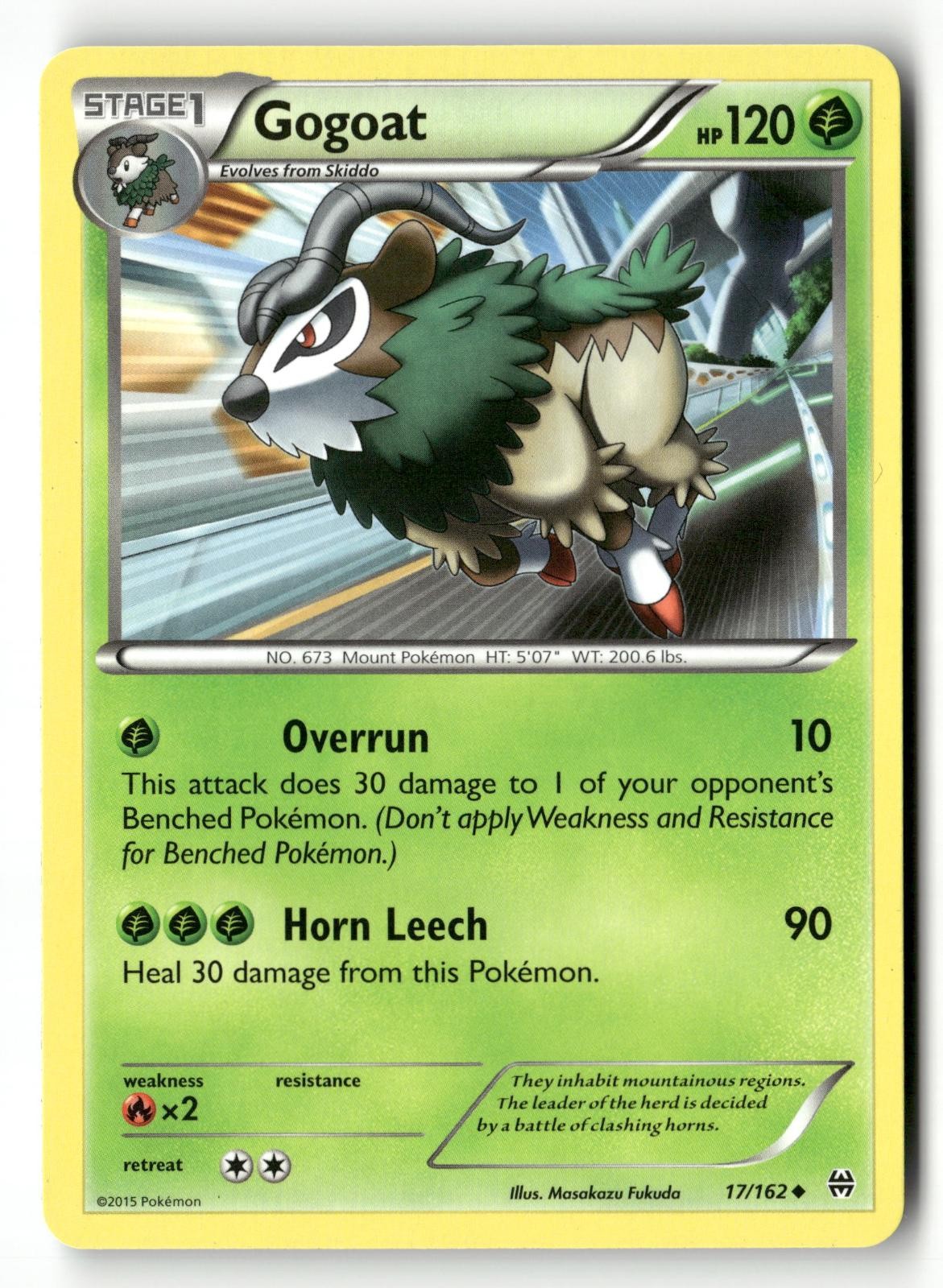 GOGOAT 17/162 UC BREAKTHROUGH POKEMON NM/M