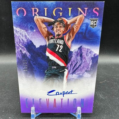 Rayan Rupert Auto Rookie Elevation Purple /18 23-24 Panini Origins Trailblazers
