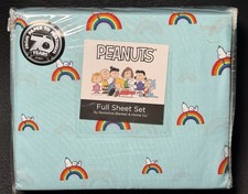 Peanuts Snoopy Full Sheet 4 Pc Set by Berkshire Blue Rainbow - Beagle Sleeping
