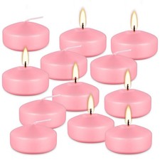 12 pcs 2-inch Floating Candles Pink smokeless and unscented Burns continuousl...
