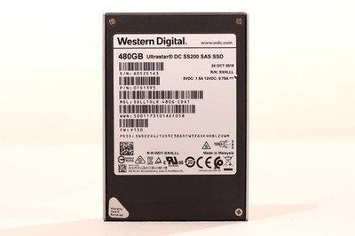 WD SDLL1DLR-480G-CDA1 480GB 2.5'' 12Gb/s SAS Solid State Drive P/N:0TS1393 Tested