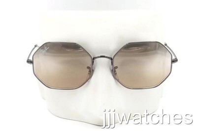 New Ray-Ban Octagon Gunmetal Pink Gradient Gray Sunglasses RB1972 004/GC 54-19