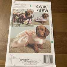 Kwik Sew Pattern 3311 ~ Pet/Dog Jacket & Dress in (5) Sizes  & Pet Carrier