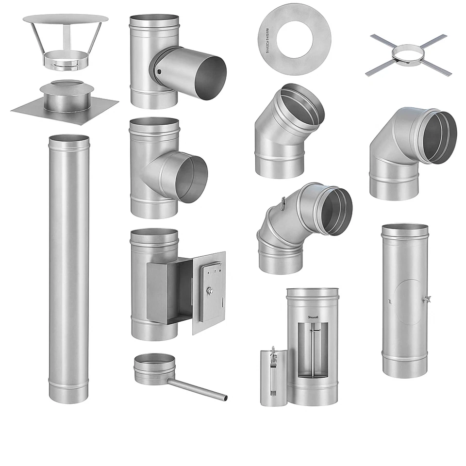 Edelstahlschornstein Bogen Knie Rauchrohr Abgasrohr EW 0,6 Sanierung V4A ⭐⭐⭐⭐⭐ - Bild 2 von 4