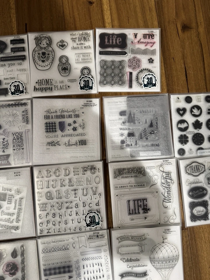 Lote de 16+ juegos de estampillas CTMH cerca de mi corazón My Acrylix en paquetes nuevos y usados Foto 3 de 4