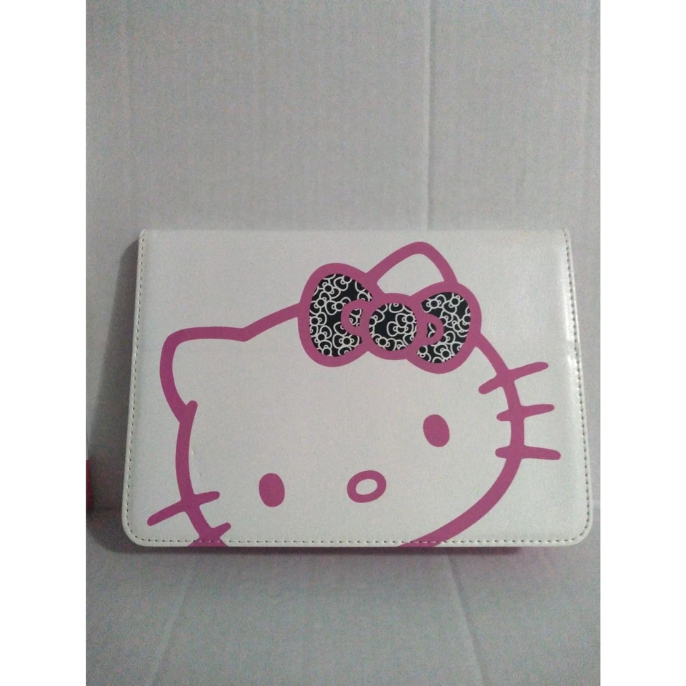 NOS Hello Kitty iPad Mini Portfolio Case White Pink Cheetah Bow Damaged Open Box - Image 4 of 4