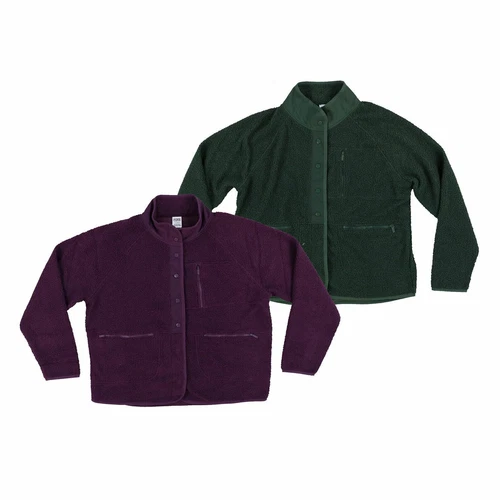 UNDERCOVER Victoria's Secret Pink Jacket Snap Front Sherpa Coat Long Sleeve Outerwear M L