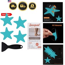 Anti Slip Shower Stickers Safety Bathtub Strips Adhesive Decals with Scraper...