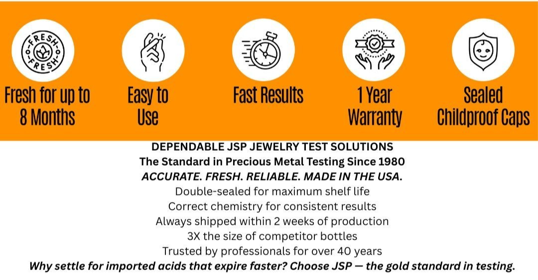 Testing Gold 14k Gold Testing Kit 10k 14k 18k 22k Solutions Acids + Scratch Stone Test ...