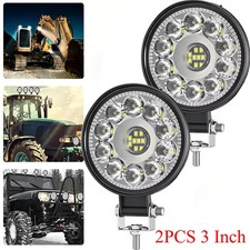 Pair 3.3" inch Round LED Work Lights Bar Spot Flood Fog Driving Lamp Offroad SUV