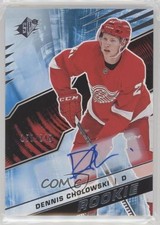 2018-19 SPx Rookies Tier 1 Auto 158/249 Dennis Cholowski #R-DC Auto 0nr3