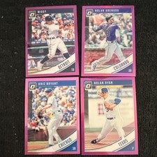 Panini Optic Pink Miggy Nolan Arenado Kris Bryant Nolan Ryan MLB Lot 4 