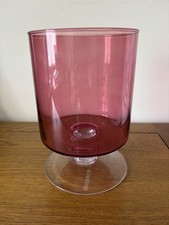 Casis Hurricane Lamp - Candle Holder - Extra Large - Glass - Purple - Homebase