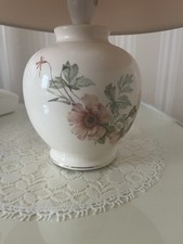 Vintage BHS Floral Bedside Table Lamp Ceramic with Shade Working Good Condition