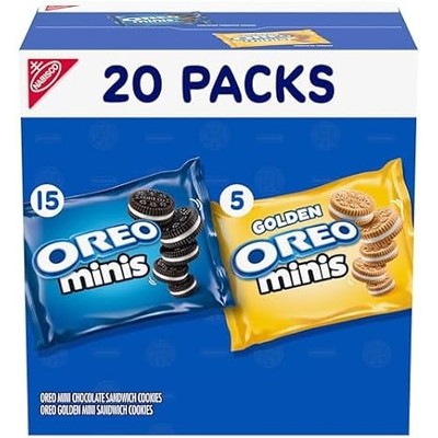 OREO Mini Mix Sandwich Cookies Variety Pack - 20 Snack Packs