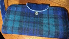 VINTAGE Plaid Check Purse / Clutch -  8" x 4"